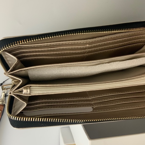 Guess Cherie Zip-Around Wristlet - Stone Multi/Gol - Picture 9 of 11